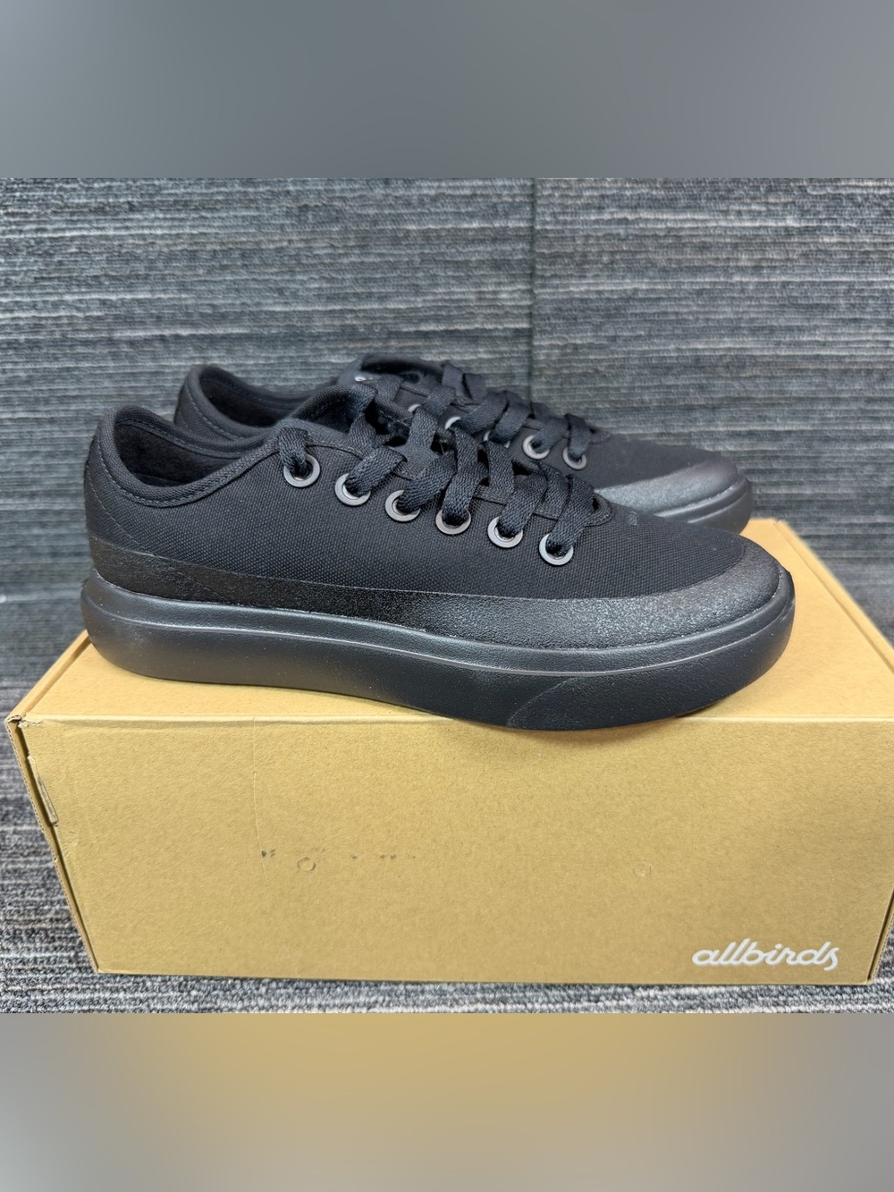 allbirds Canvas Piper 2 Black Low-Top Canvas Sneakers Women’s 7 New